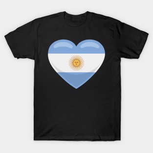 Argentina Flag Heart T-Shirt